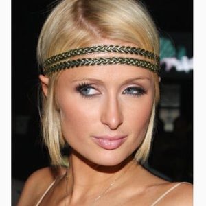 Gold braided double headband